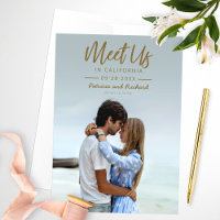 Einfache Goldschrift trifft uns in Save the Date F