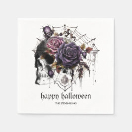 Einfache gotische Rose und Halloween-Party Serviette