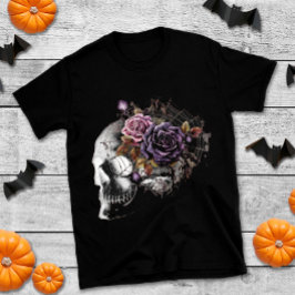 Einfache gotische Rose und Halloween-Party T-Shirt
