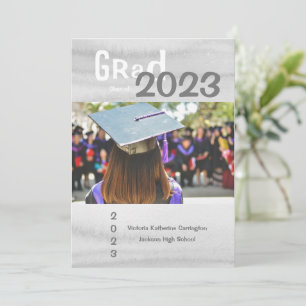 Einfache GRAD Foto Name Jahr Abschluss Ankündigung