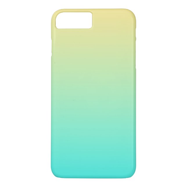 Einfache Gradient Pastell Gelb Türkis Case-Mate iPhone Hülle (Rückseite)