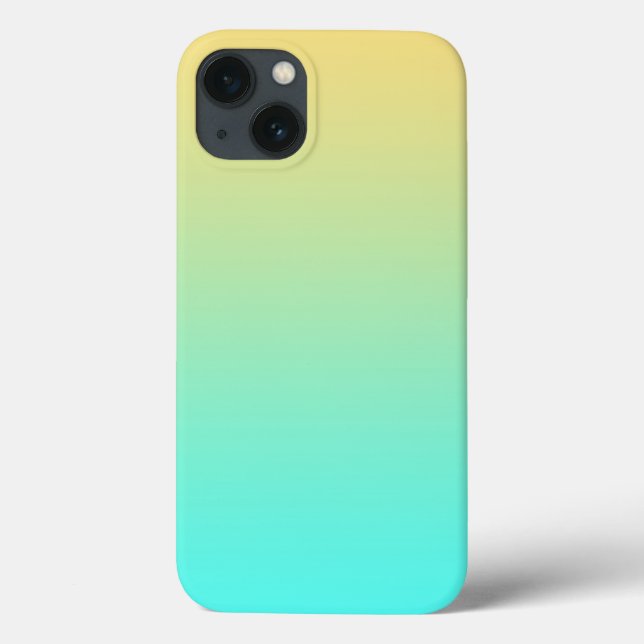 Einfache Gradient Pastell Gelb Türkis Case-Mate iPhone Hülle (Rückseite)