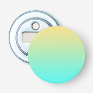Einfache Gradient Pastell Gelb Türkis Flaschenöffner