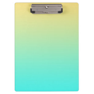 Einfache Gradient Pastell Gelb Türkis Klemmbrett