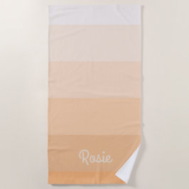 Einfache Gradient Peach Stripes mit Individuelle N Strandtuch