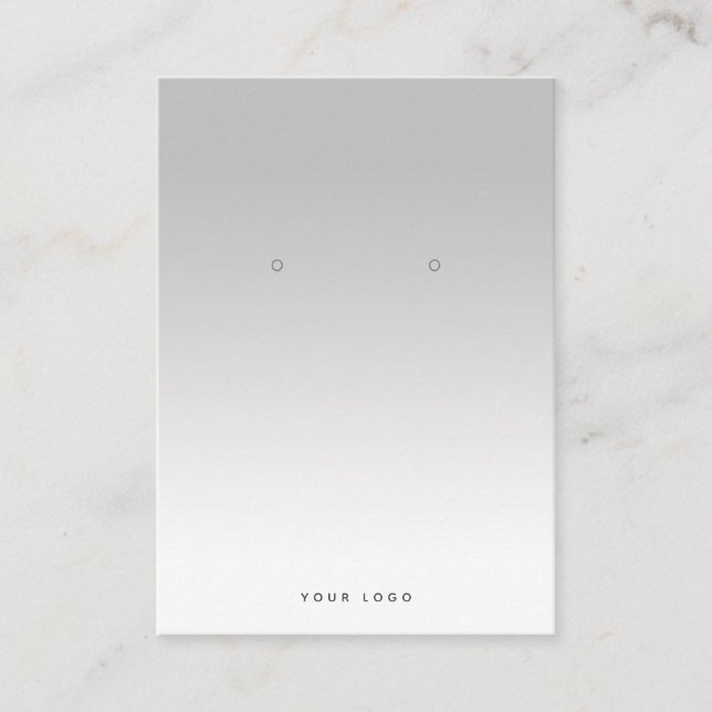 Einfache Grafikkarte mit grauweißem Gradient Ohrri Visitenkarte (Vorderseite)