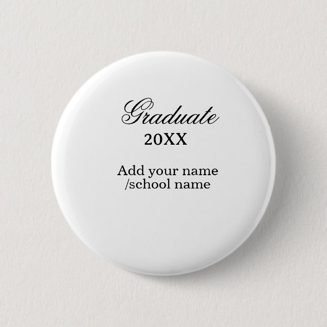 Einfache Gratulation zur minimalen Abschlussklasse Button (Vorderseite)