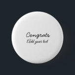 Einfache Gratulationen Abschluss hinzufügen Button<br><div class="desc">Gestaltung</div>