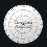 Einfache Gratulationen Abschluss hinzufügen Dartscheibe<br><div class="desc">design</div>