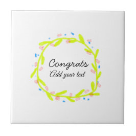 Einfache Gratulationen Abschluss hinzufügen Fliese