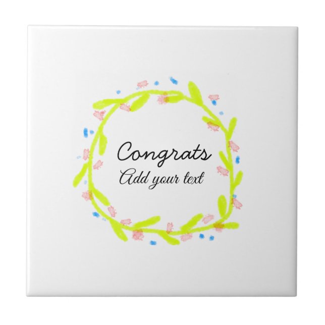 Einfache Gratulationen Abschluss hinzufügen Fliese (Vorderseite)