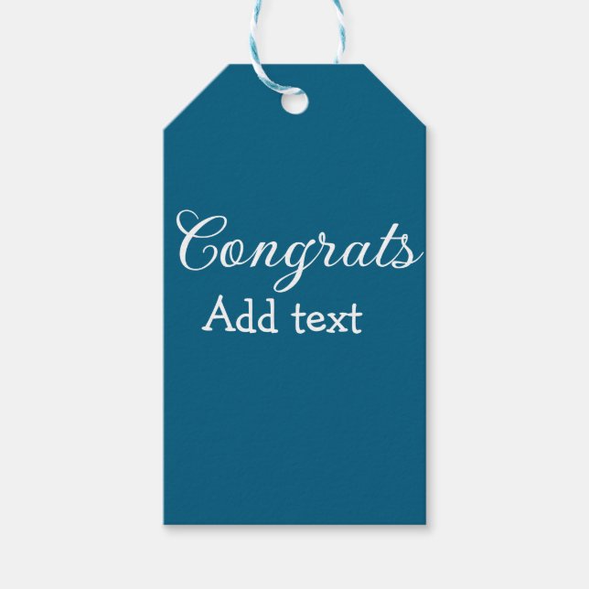 Einfache Gratulationen Abschluss hinzufügen Geschenkanhänger (Vorderseite)