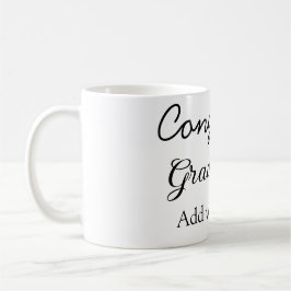 Einfache Gratulationen Abschluss hinzufügen Kaffeetasse