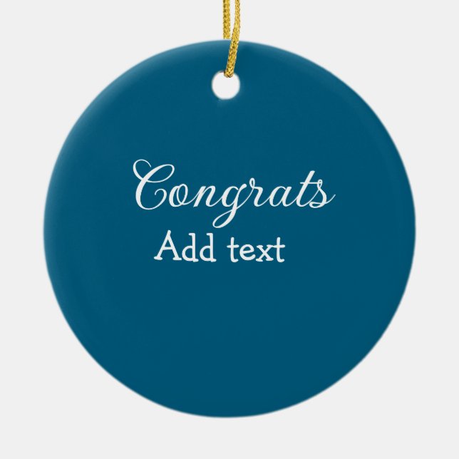 Einfache Gratulationen Abschluss hinzufügen Keramik Ornament (Vorne)