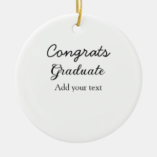 Einfache Gratulationen Abschluss hinzufügen Keramik Ornament