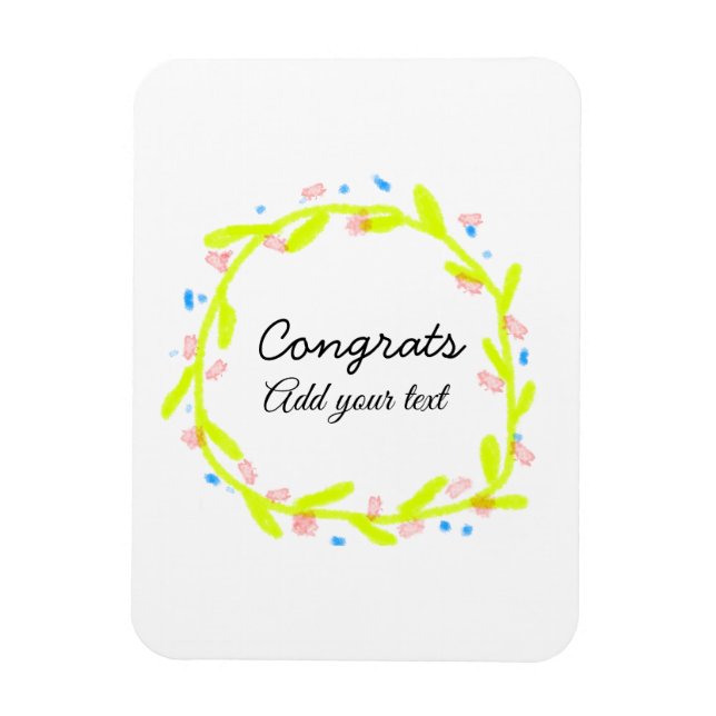 Einfache Gratulationen Abschluss hinzufügen Magnet (Vertikal)