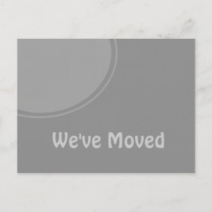 Einfache graue bewegliche Mitteilung Ankündigungspostkarte