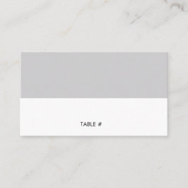 Einfache graue Platzkarten - flach