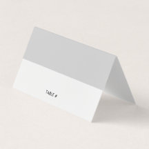 Einfache graue Platzkarten - gefaltet