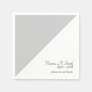 Einfache Gray Memorial Service Beerdigung Serviette