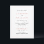 Einfache Grenze Formal Blush Pink Elegante Hochzei Einladung<br><div class="desc">Einfache Hochzeitseinladung mit Ihren Namen und Veranstaltungsort in einem eleganten,  rot-rosa Drehbuch zusammen mit Ihren Veranstaltungsdetails,  umgeben von einem rot-rosa Rahmen. Eine traditionelle Hochzeitseinladung,  die perfekt für eine formelle Hochzeit im Frühling oder Sommer ist.</div>
