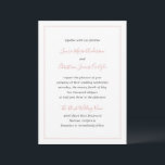 Einfache Grenze Formal Blush Pink Elegante Hochzei Einladung<br><div class="desc">Einfache Hochzeitseinladung mit Ihren Namen und Veranstaltungsort in einem eleganten,  rot-rosa Drehbuch zusammen mit Ihren Veranstaltungsdetails,  umgeben von einem rot-rosa Rahmen. Eine traditionelle Hochzeitseinladung,  die perfekt für eine formelle Hochzeit im Frühling oder Sommer ist.</div>