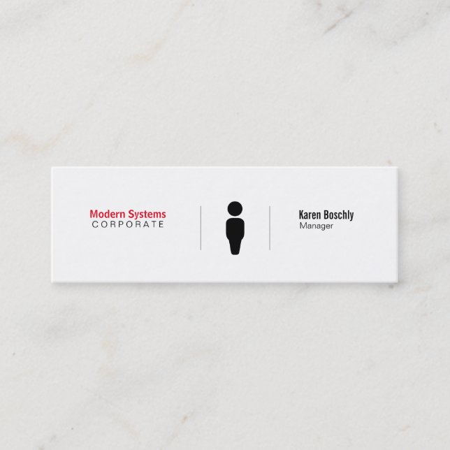 Einfache Grid-Variation Mini Visitenkarte (Vorderseite)