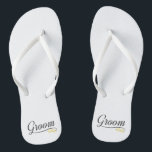 Einfache Groom Floral Hochzeitskalligraphie Flip F Flip Flops<br><div class="desc">Für weitere Anpassungen klicken Sie bitte auf die Schaltfläche "Anpassen" und verwenden Sie unser Designwerkzeug, um diese Vorlage zu ändern. Wenn die Optionen verfügbar sind, können Sie Text und Bild ändern, indem Sie einfach auf "Text oder Bild hier bearbeiten/entfernen" klicken und Ihr eigenes Bild hinzufügen. Wenn Sie dieses Design einem...</div>
