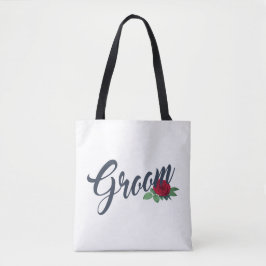 Einfache Groom Floral Wedding Calligraphy | Tasche