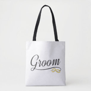 Einfache Groom Floral Wedding Calligraphy   Tasche