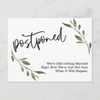 Einfache Grünanlage Verspätete Hochzeitsmitteilung