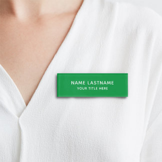 Einfache Grundbeleuchtung Grüne Minimale Moderne T Namenschild