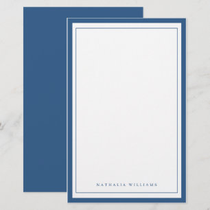 Einfache grundlegende marineblaue Randbriefpapier Briefpapier