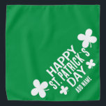 Einfache grüne Happy St. Patrick’s Day Typografie Halstuch<br><div class="desc">Eine niedliche grüne Bandana mit einfacher Typografie,  die sagt,  dass der Happy St. Patrick's Day die ideale Bandana für den St. Patrick's Day ist. Es ist auch ideal als Geschenk für alle Liebhaber von Haustieren,  Hundefreunde,  Katzenliebhaber. Schreib den Namen deines Haustieres und fühle dich glücklich.</div>