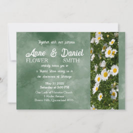 Einfache grüne katholische Hochzeitseinladung Einladung