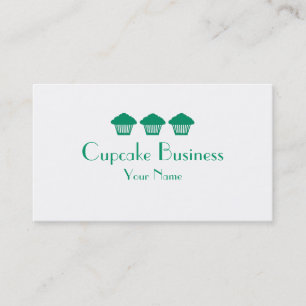 Einfache Grüne Kuchen Backkarten Visitenkarte