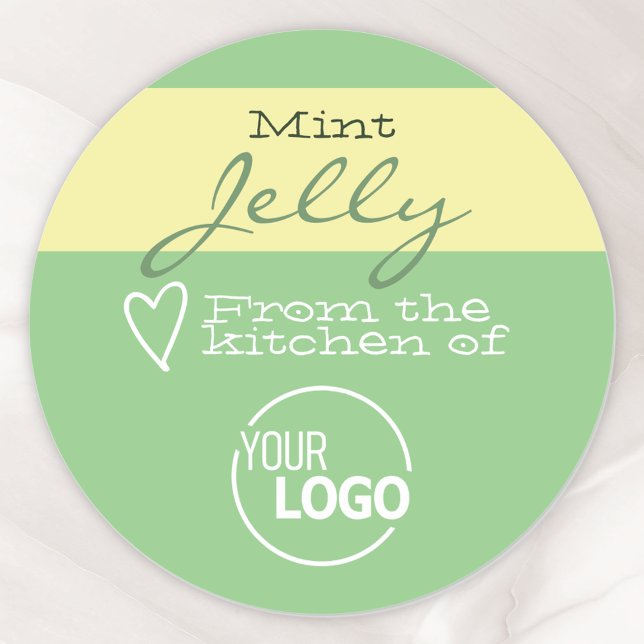 Einfache grüne Lebensmittelkekse Kalligraphie Runder Aufkleber (Von Creator hochgeladen)