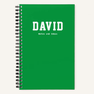 Einfache grüne Notizen und Ideen weit liniert Notizbuch