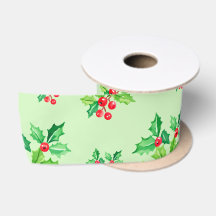 Einfache grüne Wasserfarbe Holries Xmas Muster