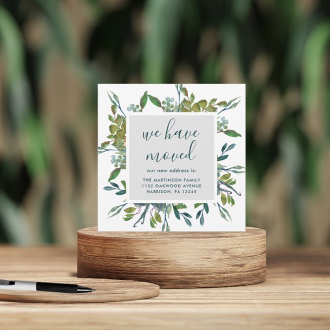 Einfache Grünfolien Neue Adresse, die wir verschob Ankündigung (Von Creator hochgeladen)