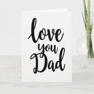 Einfache Grußkarte 'Love You Dad' Karte