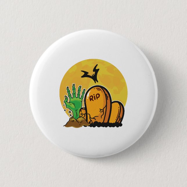 einfache Halloween-Kostümstimmung Button (Vorderseite)