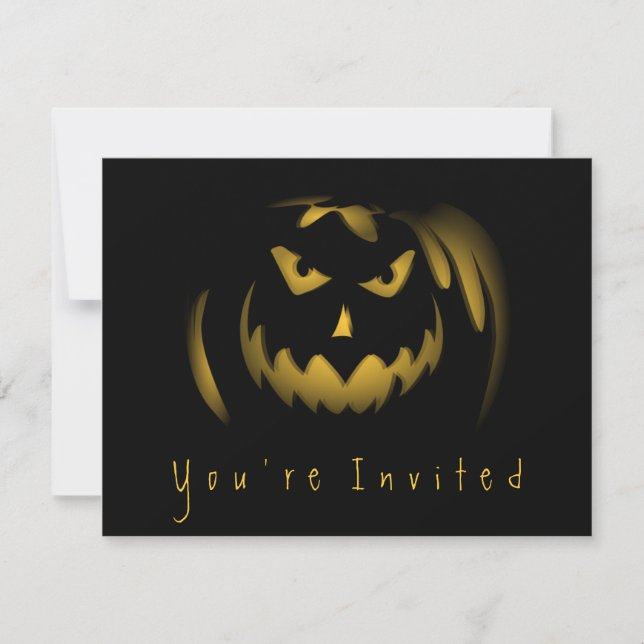 Einfache Halloween-Party-Erwachsen-Einladungen Einladung (Vorderseite)