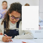 Einfache, handgeschriebene Schriftart für Tee Dankeskarte<br><div class="desc">Simple White Personalisiert Dankeschön Karte. Mitteilungskarte. Custom.</div>