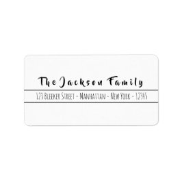 Einfache handgeschriebene Script-Adresse Adressaufkleber