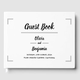 Einfache handgeschriebene SkriptWedding Gästebuch