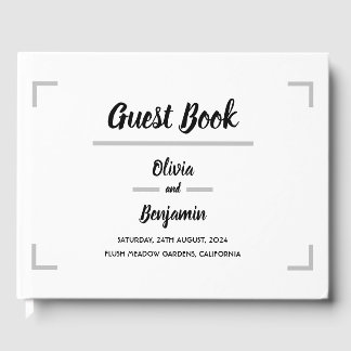 Einfache handgeschriebene SkriptWedding Gästebuch