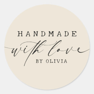 Einfache Handhabung mit Liebe Script Business | EC Runder Aufkleber