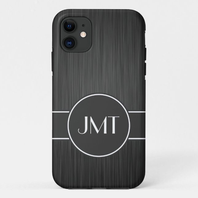 Einfache handliche Monogramm-Imitate Case-Mate iPhone Hülle (Rückseite)
