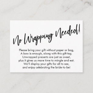 Einfache Handschrift ohne Wrapping erforderlich! Begleitkarte